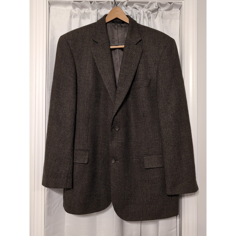 Joseph & Feiss Mens 44R Brown  Tweed Lambswool Blazer‎ Jacket